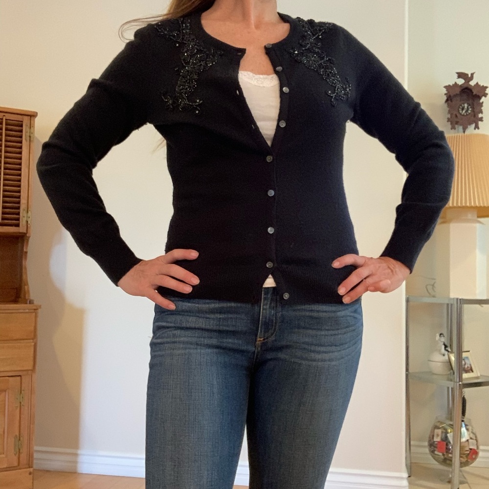 Lucky Brand Jeweled Cardigan